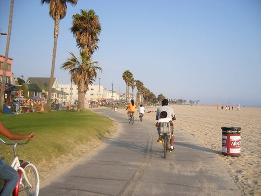 bike riding at venice beach